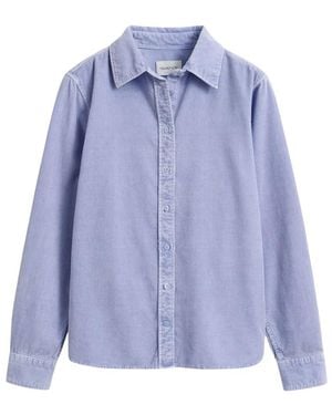 GANT Overhemden ,Paars ,Katoen Reg Corduroy Shirt - Blauw