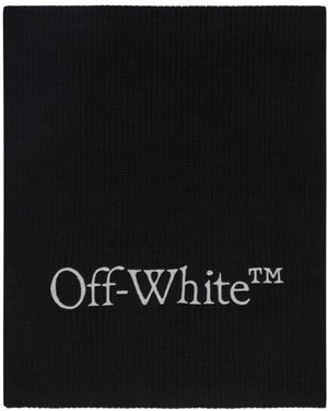 Off-White c/o Virgil Abloh Sciarpa a maglia da lettura nero/argento