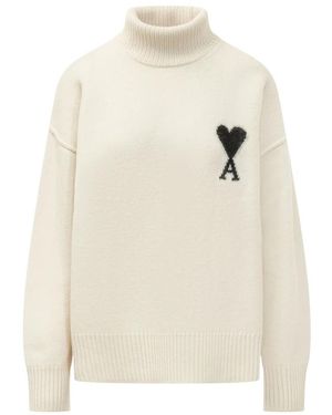 Ami Paris Turtlenecks - Bianco