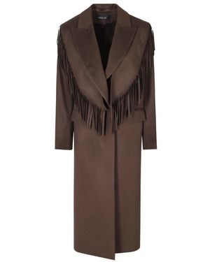FEDERICA TOSI Single-Breasted Coats - Marrone