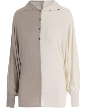 Jacquemus Truien & Vesten ,Veelkleurig ,Leer Losange Gebreide Polo - Naturel