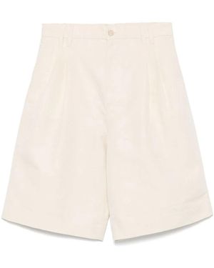 Filippa K Korte Broeken ,Wit ,Witte Shorts Met Voorknoopsluiting - Naturel