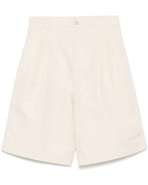 Filippa K Weiße shorts mit vorderer knopfleiste - Natur