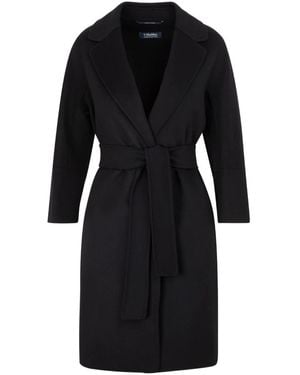 Max Mara Belted Coats - Black