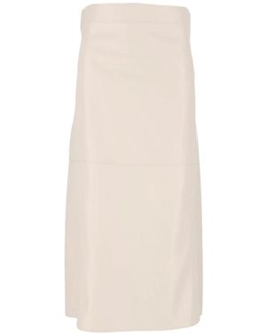Max Mara Rokken ,Polyester Crisma Midi Rok - Naturel