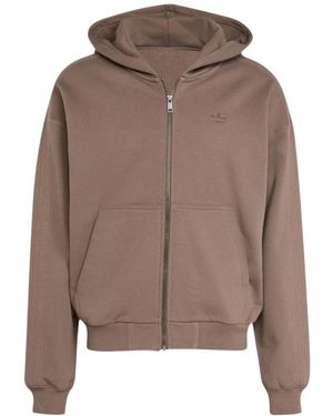 adidas Originals Premium Essentials Full-Zip Hoodie - Braun
