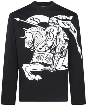 Burberry Long Sleeve T-Shirts - Black