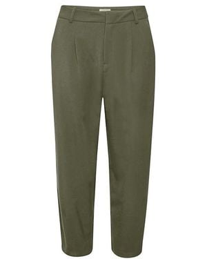 Kaffe Cropped Trousers - Green