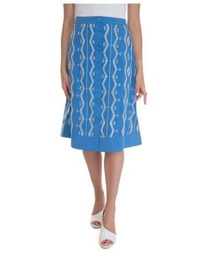 Suncoo Midi Skirts - Blue