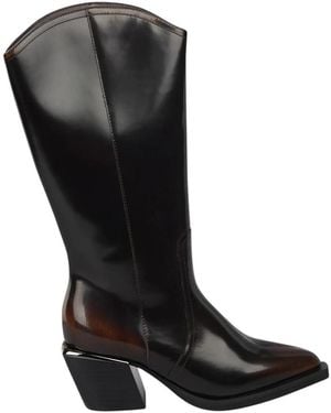 Alma En Pena. Cowboy & Biker Boots - Black