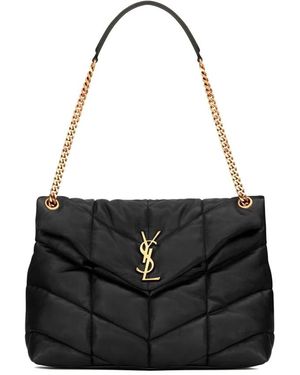 Saint Laurent Elegante Leder Schultertasche - Schwarz
