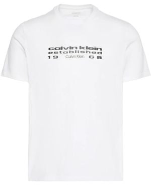 Calvin Klein Tops ,Wit ,Katoen Ss 30S