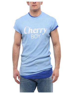 DSquared² Schichtiger Cherry Boy Tee - Blau