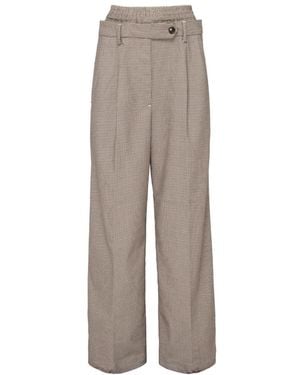 White Sand Wide Trousers - Gris