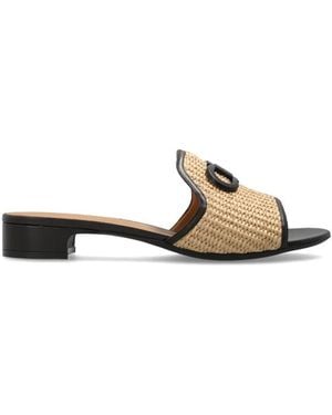 Ferragamo Heeled Mules - Metallic