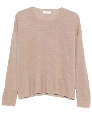 Majestic Filatures Round-Neck Knitwear - Natural