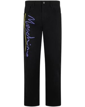 Moschino Straight Trousers - Black
