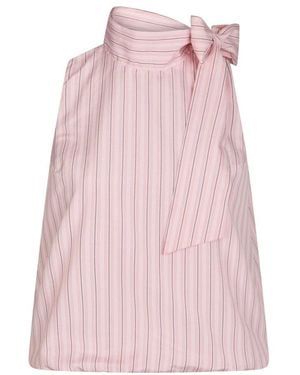 Neo Noir Sleeveless Tops - Pink