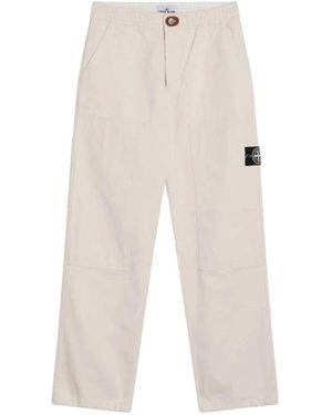 Stone Island Weiße Reguläre Hose - Natur