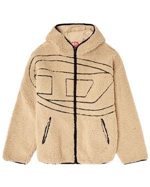 DIESEL Faux Fur & Shearling Jackets - Natural