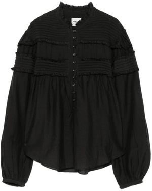 Isabel Marant Overhemden ,Zwart ,Katoen Doane Top
