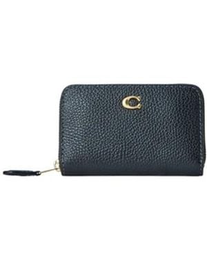 COACH Accessoires ,Zwart ,Leer Essentiële Kleine Kaarthouder Met Rits - Blauw