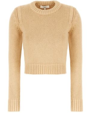 Chloé Cropped Sweater - Natur