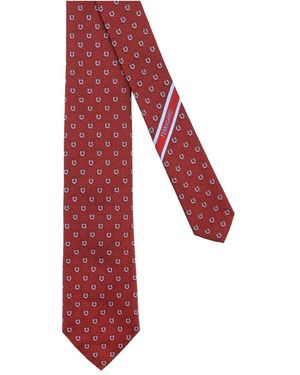 Ferragamo Gancini Seidenkrawatte - Rot