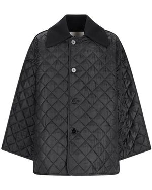 Jil Sander Gewatteerde Jas Voor Stijlvolle Look - Zwart