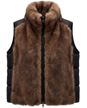 Moncler Waistcoats - Brown