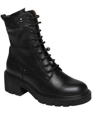 Nero Giardini Schoenen ,Zwart ,Leer Guanto Veterlaars