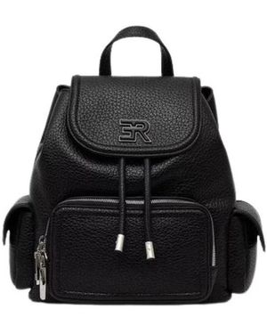 Ermanno Scervino Rucksack Aus Kunstleder - Schwarz