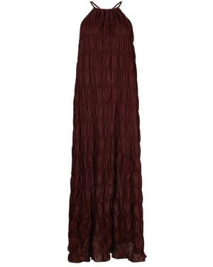 Dante 6 Boho-Stijl Smocked Halter Maxi Jurk - Paars