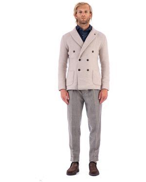 Lardini Jassen ,Irljm 78 Gebreide Blazer - Naturel