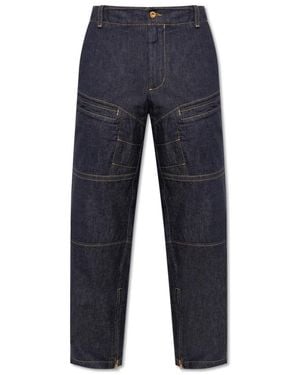 Moncler Straight Jeans - Bleu