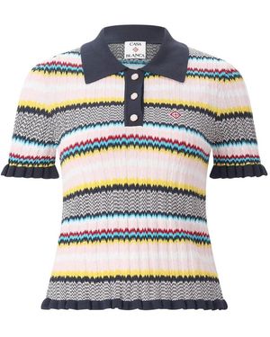 CASABLANCA Polo Shirts - Blue