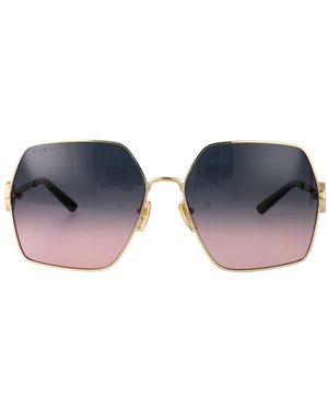 Gucci Sonnenbrille Mit Ovalem Rahmen - Blau