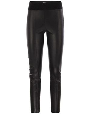 Brunello Cucinelli Stretch Nappa Leren Legging - Zwart