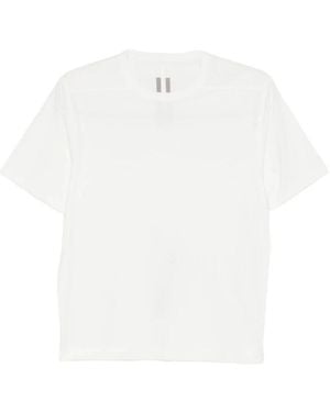 Rick Owens Tops ,Wit ,Katoen Basic T-Shirt