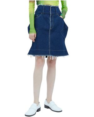 PAULA CANOVAS DEL VAS Denim Skirts - Blue