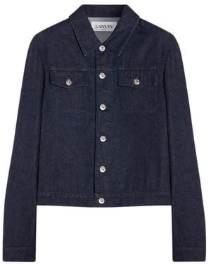 Lanvin Logo Denim Jacket - Blue