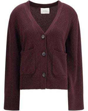 Lisa Yang Kaschmir-Strickjacke Mit Knopfleiste - Lila