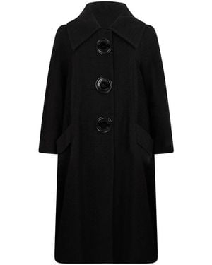 Moschino Single-Breasted Coats - Black
