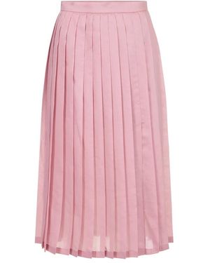 Iceberg Regular Fit Geplooide Mousseline Rok - Roze