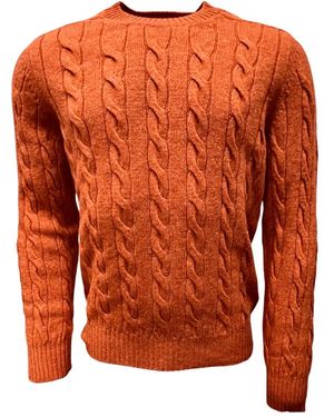 Gran Sasso Round-Neck Knitwear - Orange