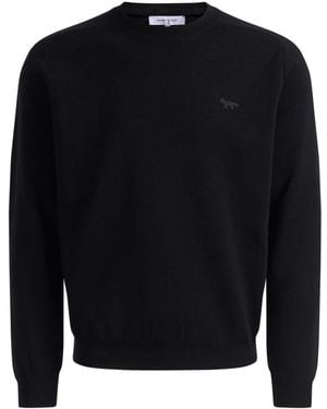 Maison Kitsuné Round-Neck Knitwear - Blue