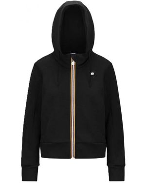 K-Way Hoodies & Sweatvesten ,Zwart ,Polyester Divine