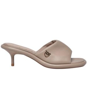 Pinko Heeled Mules - Brown