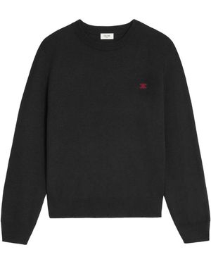 Celine Round-Neck Knitwear - Negro