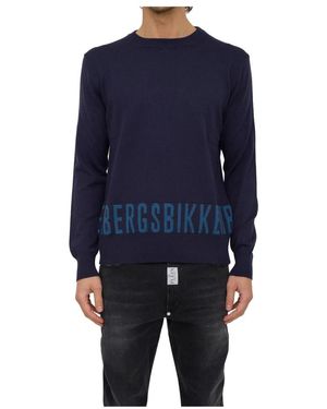 Bikkembergs Blaue strickjacke
